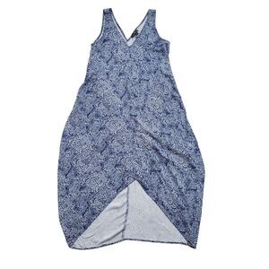 Ivy Street Tulip Sheath Dress Womens Large Blue Paisley